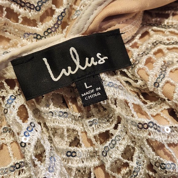 Lele White and Silver Sequin Mini Dress - Picture 7 of 8